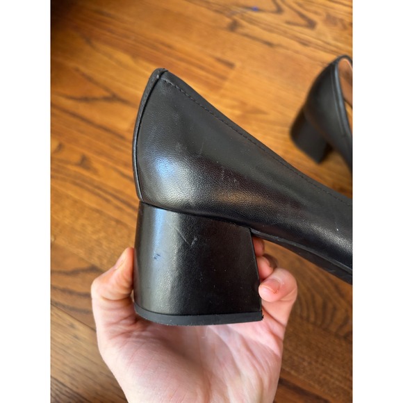 Vionic Carmel Block Heel Pumps Black Leather Women's Shoes 9 - Picture 6 of 12